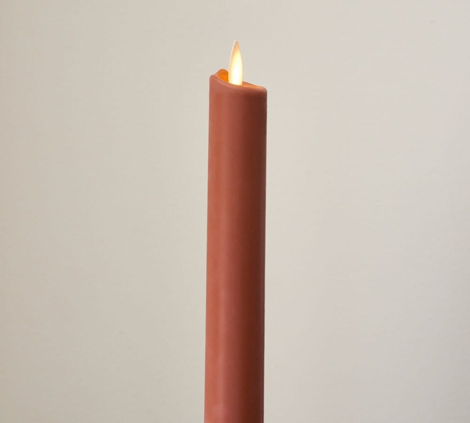Premium Flickering Flameless Wax Taper Candle Pottery Barn Australia